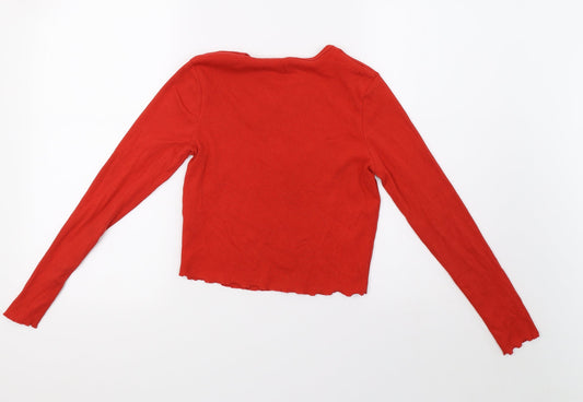 George Womens Red Pullover Sweatshirt Size 8 - cropped