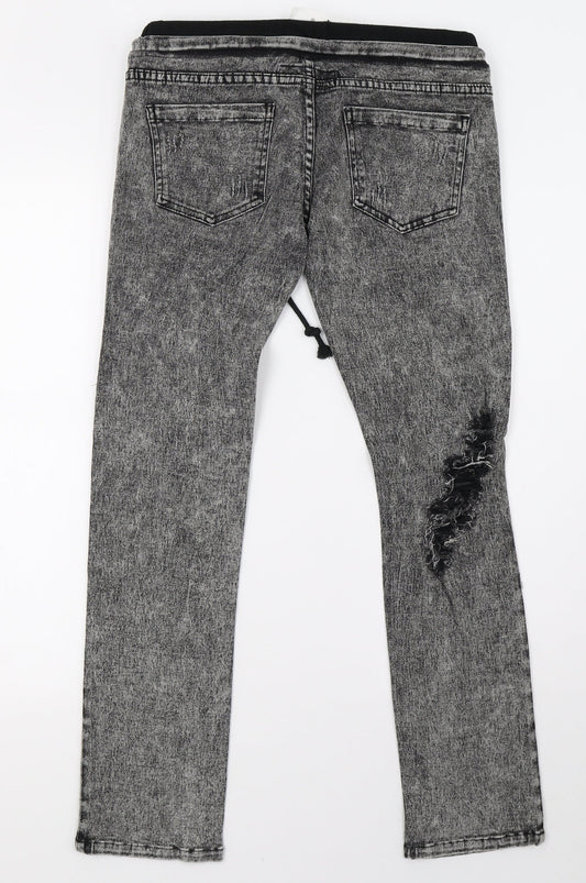 Preworn Womens Grey Denim Skinny Jeans Size 10 L28 in