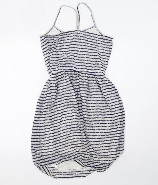 H&M Womens Grey Striped A-Line Size S