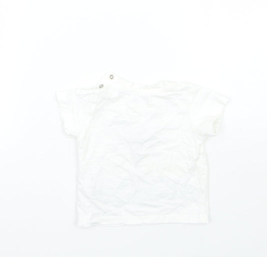 Marks and Spencer Boys White Basic T-Shirt Size 0-3 Months