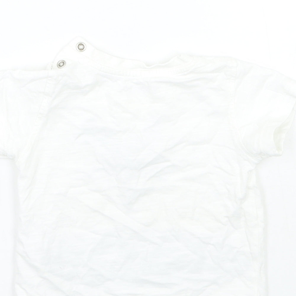 Marks and Spencer Boys White Basic T-Shirt Size 0-3 Months