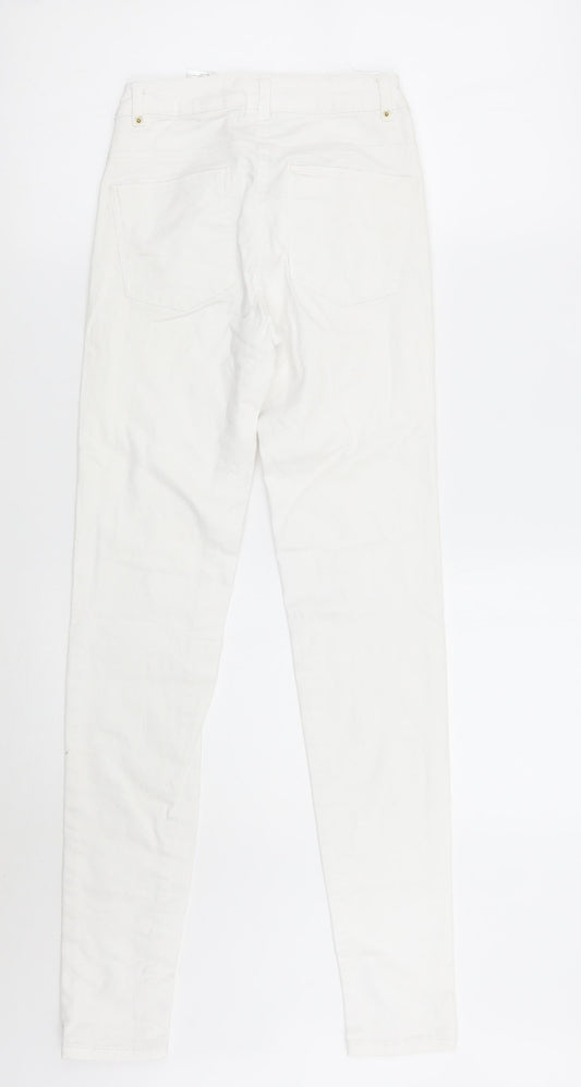 H&M Womens White Skinny Jeans Size 2XS L30 in