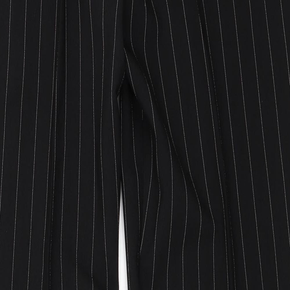 AMARANTO Womens Black Trousers Size 14 L30.5 in