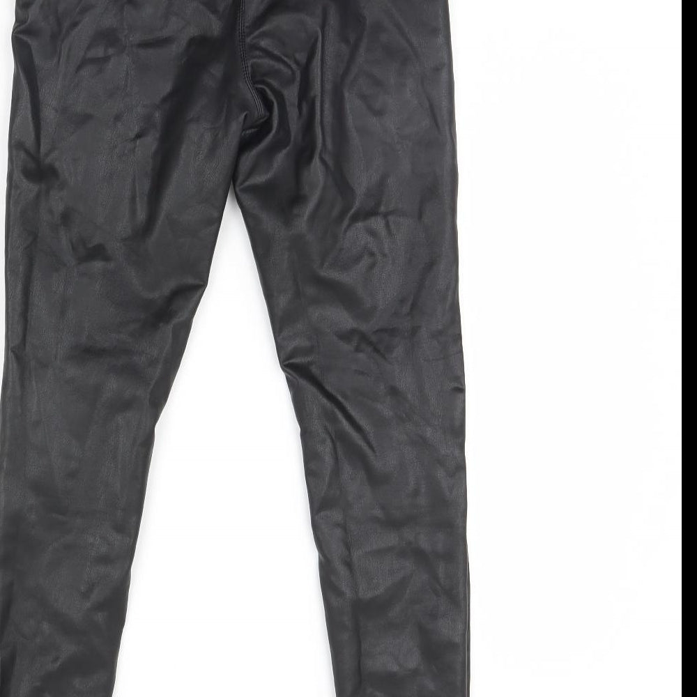 Topshop Womens Black Capri Leggings Size 6 L24 in