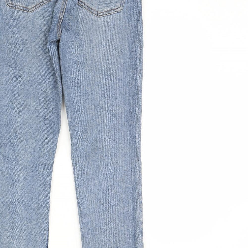 Brand and care label for Denim & Co. women’s blue denim skinny jeans, size UK 6, 28-inch leg
