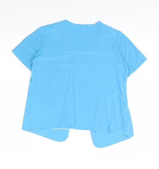 Sonic Collection Womens Blue Basic Blouse Size 10