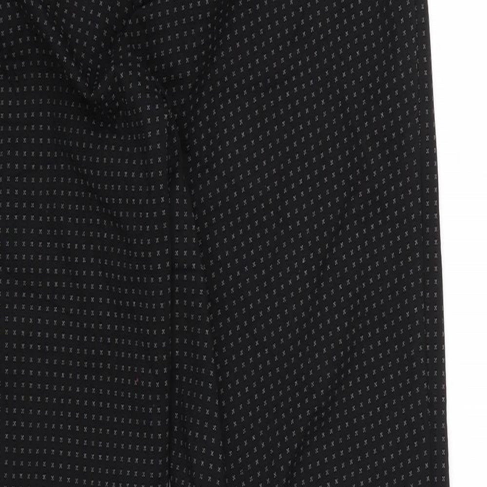 Marks and Spencer Womens Black Polka Dot Trousers Size 8 L27 in