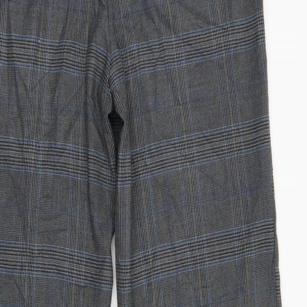 George Womens Grey Plaid Trousers Size 14 L29 in