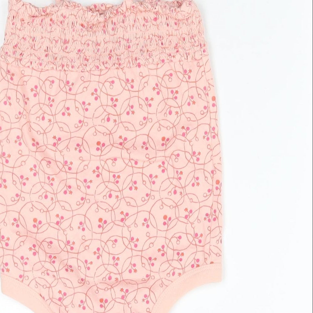 Gap Girls Orange Floral Romper One-Piece Size 18-24 Months