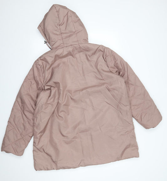 anne de lancay Womens Beige Rain Coat Coat Size L