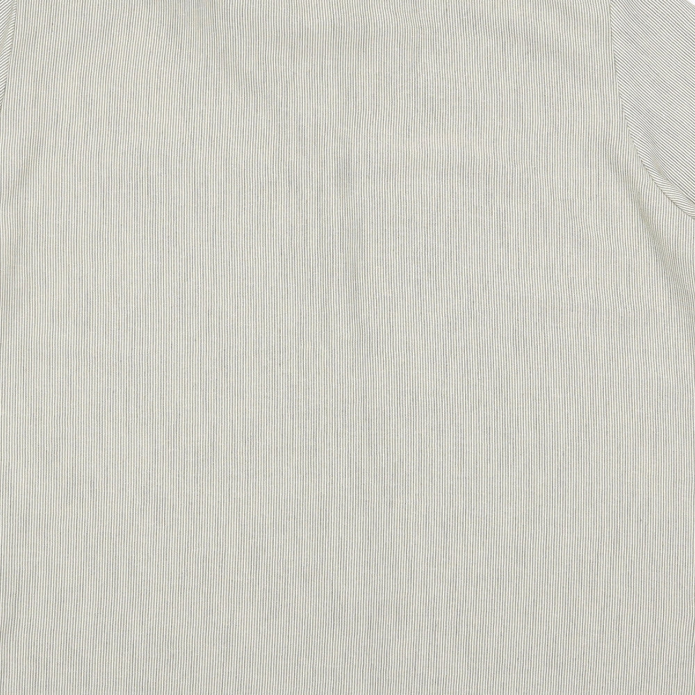 ELVI Mens Beige Striped Button-Up Size XL