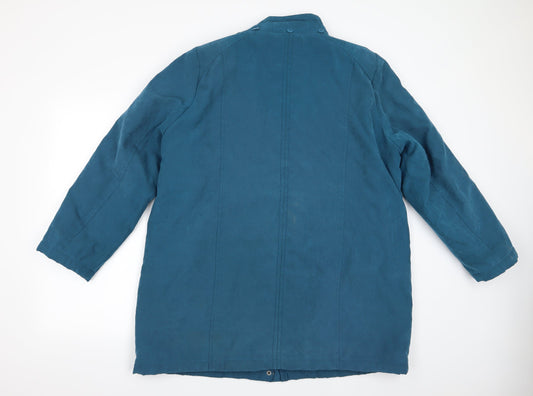 BM Collection Womens Blue Jacket Coat Size L