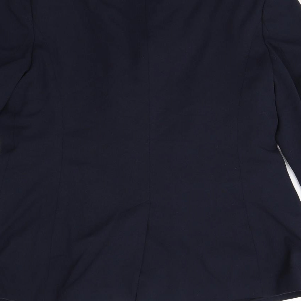 M&S Womens Blue Jacket Suit Jacket Size 12
