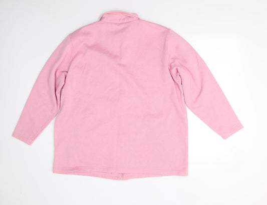 Casual Comfort Womens Pink Jacket Size 16
