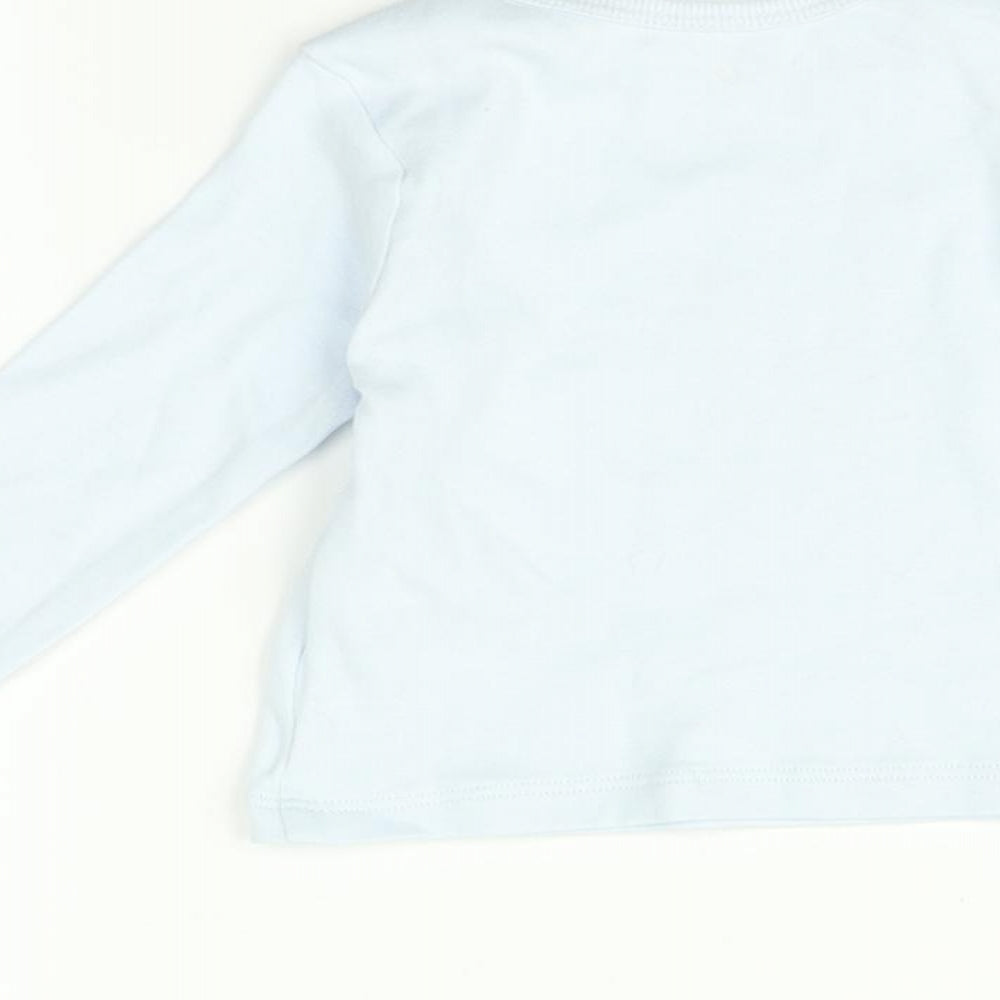 Brand and care label for M&Co Blue Basic T-Shirt, size 3-6, Months - Little brother