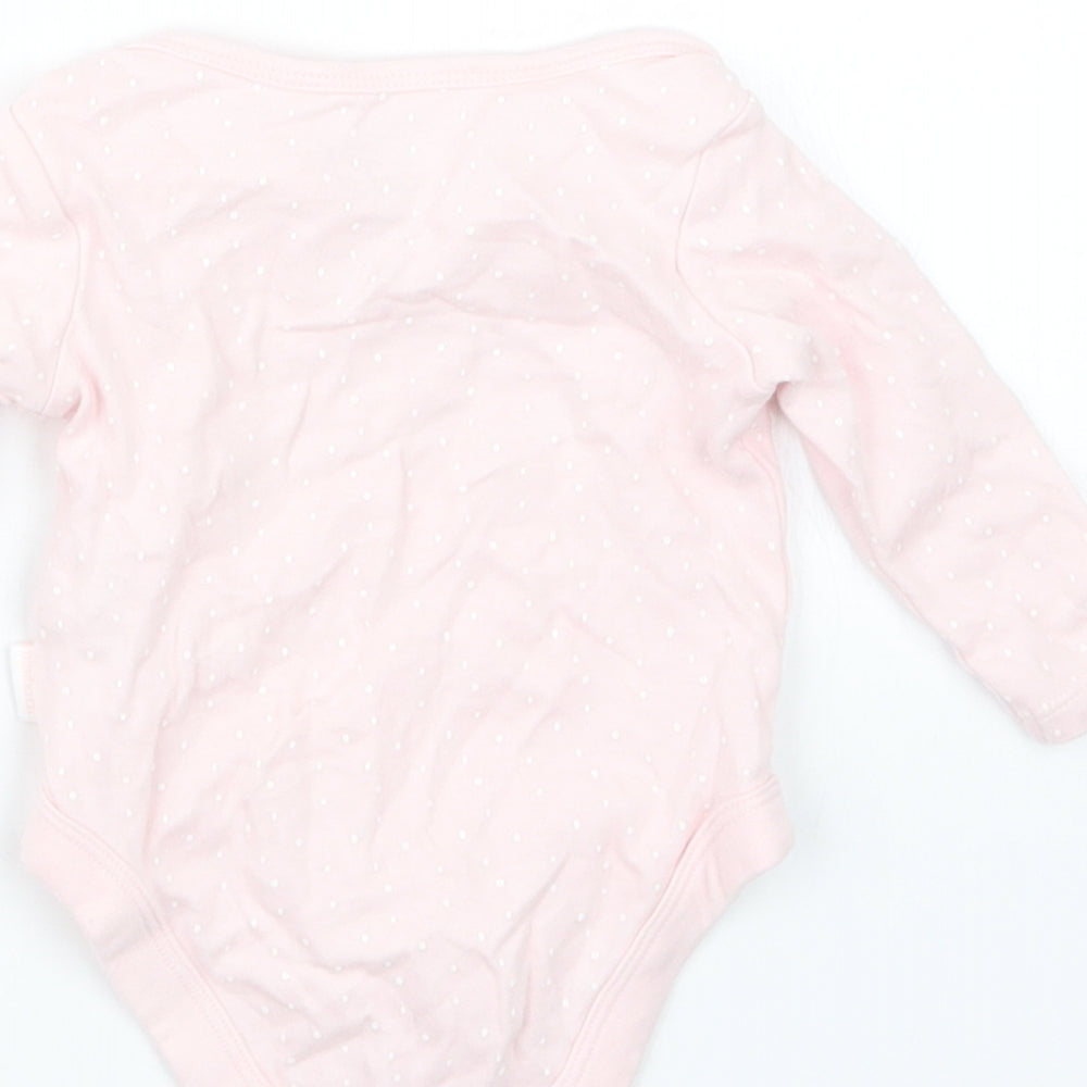 F&F Girls Pink Polka Dot Babygrow One-Piece Size 0-3 Months