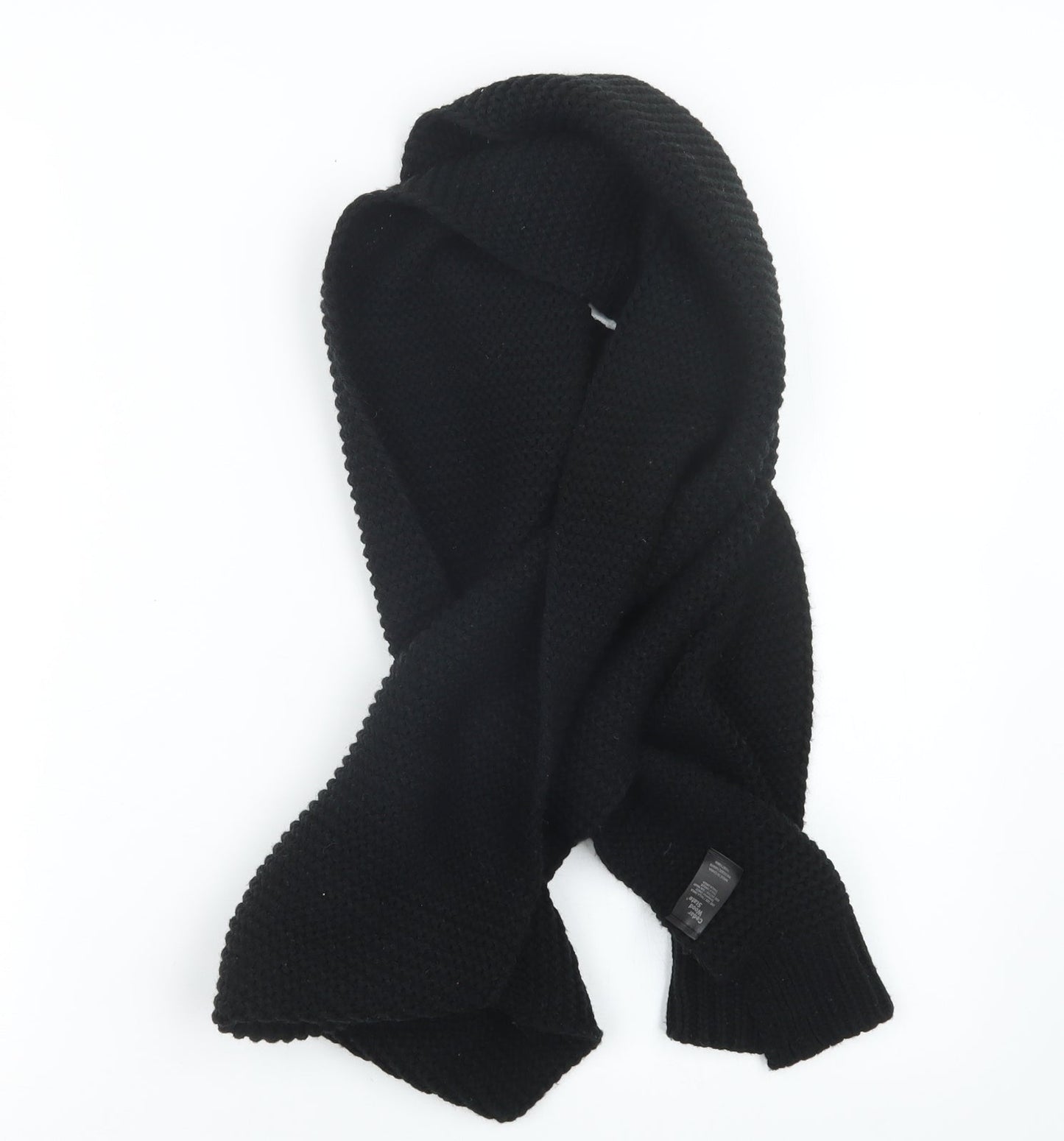 Cedar Wood State Mens Black Knit Scarf One Size