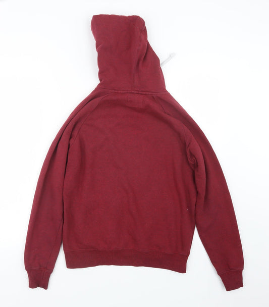 Cedar Wood State Mens Red Pullover Hoodie Size S