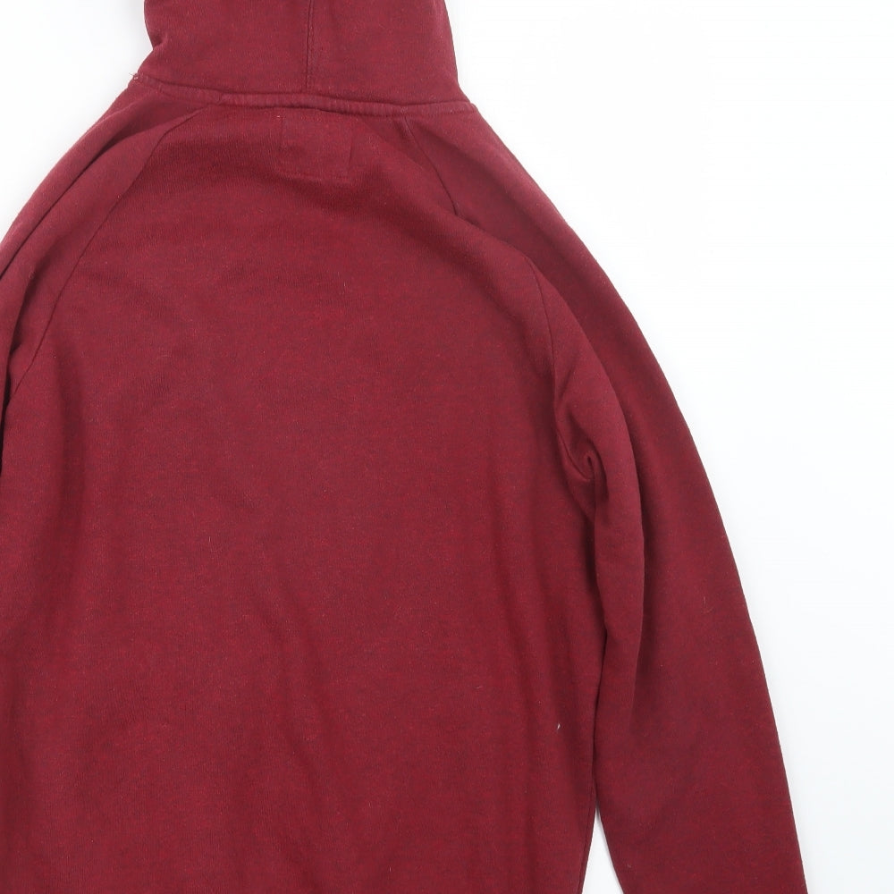 Cedar Wood State Mens Red Pullover Hoodie Size S