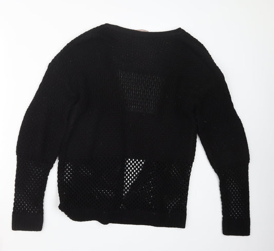 A Wear Womens Black Knit Cardigan Jumper Size S