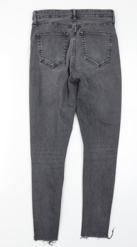 Topshop Womens Black Denim Straight Jeans Size 28 in L28 in