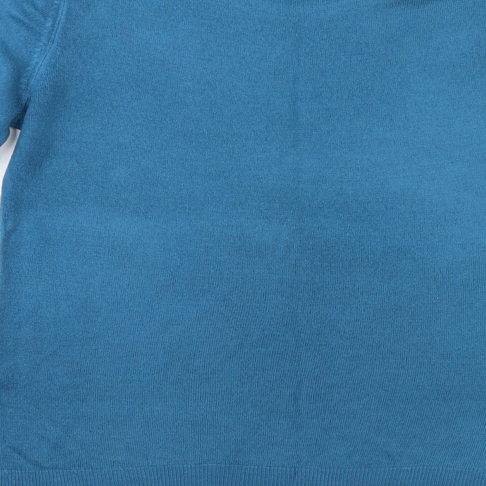 Very Womens Blue Knit Pullover Jumper Size 10