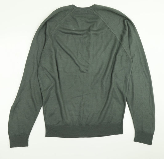 BHS Mens Green Knit Pullover Jumper Size S