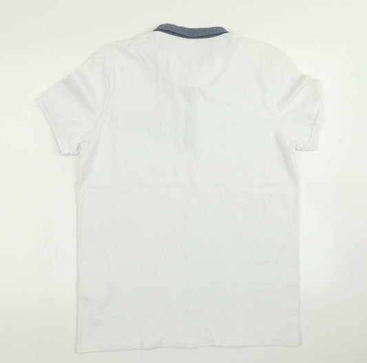 Celio Mens White Polo Size L