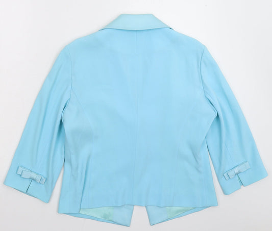 Libra Womens Blue Jacket Suit Jacket Size 12
