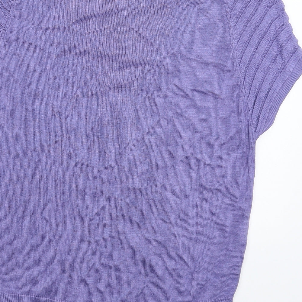 Principles Womens Purple Knit Pullover Jumper Size M