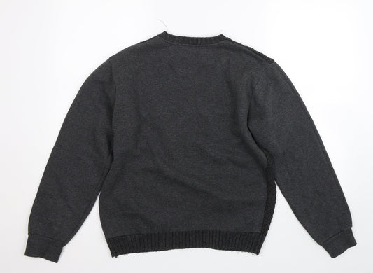 Cedar Wood State Mens Black Pullover Sweatshirt Size M