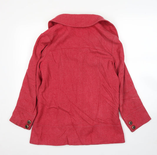 NEXT Womens Pink Overcoat Coat Size 12