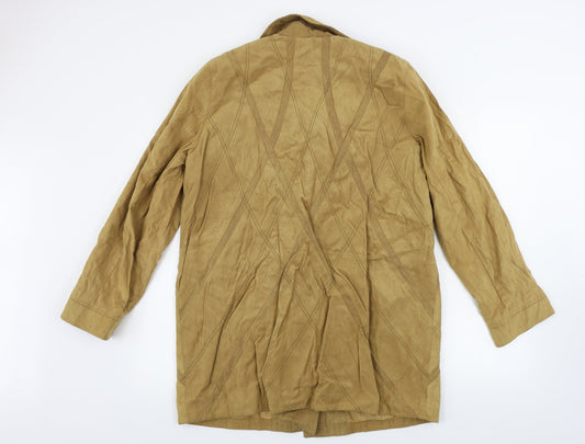 Preworn Womens Brown Jacket Coat Size 16