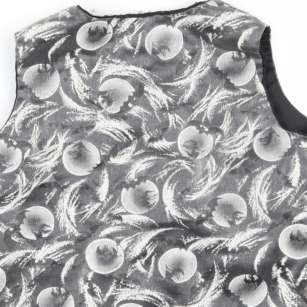 Preworn Boys Silver Geometric Jacket Waistcoat