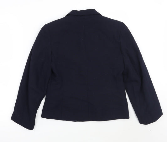 AMARANTO Womens Blue Jacket Blazer Size 10