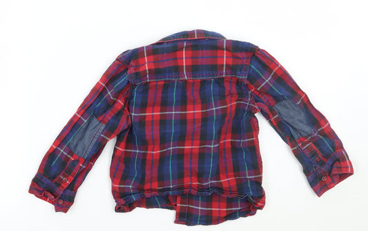 NEXT Boys Red Check Basic Button-Up Size 2 Years