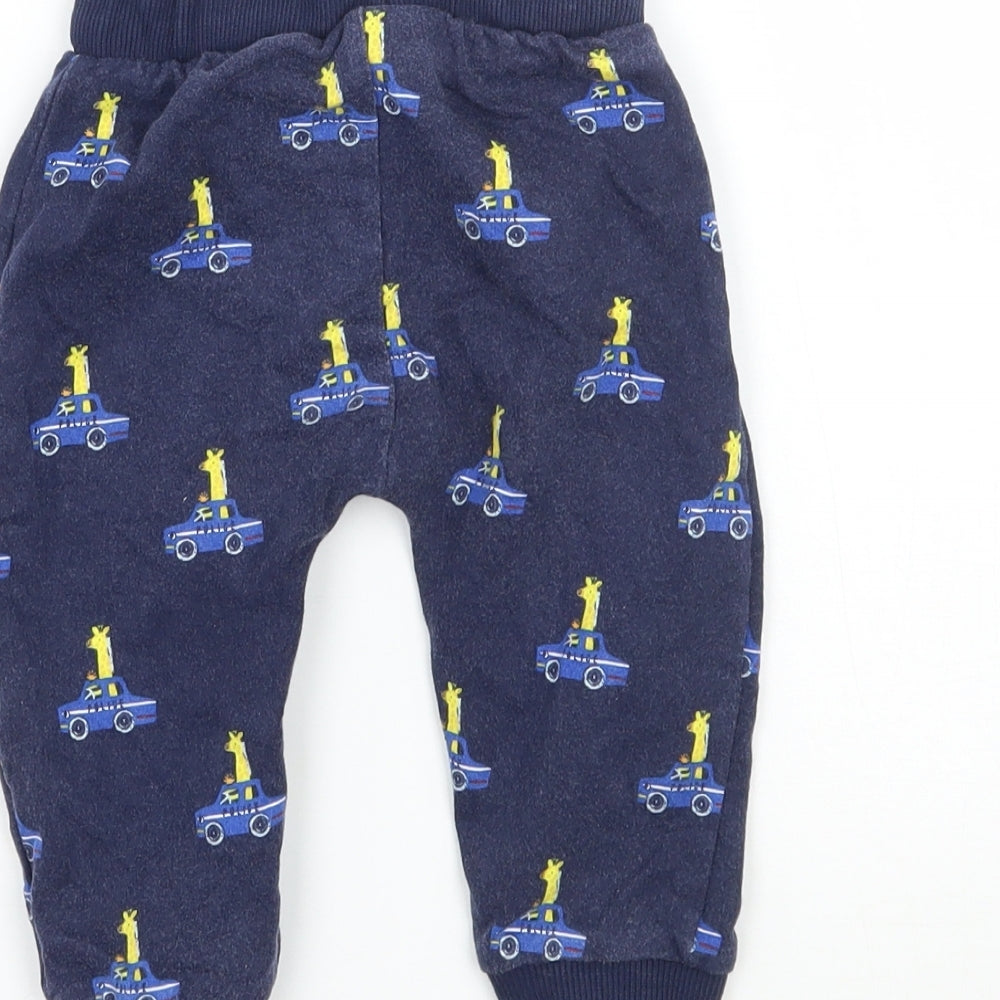 Bluezoo Baby Blue Geometric Sweatpants Trousers Size 6-9 Months