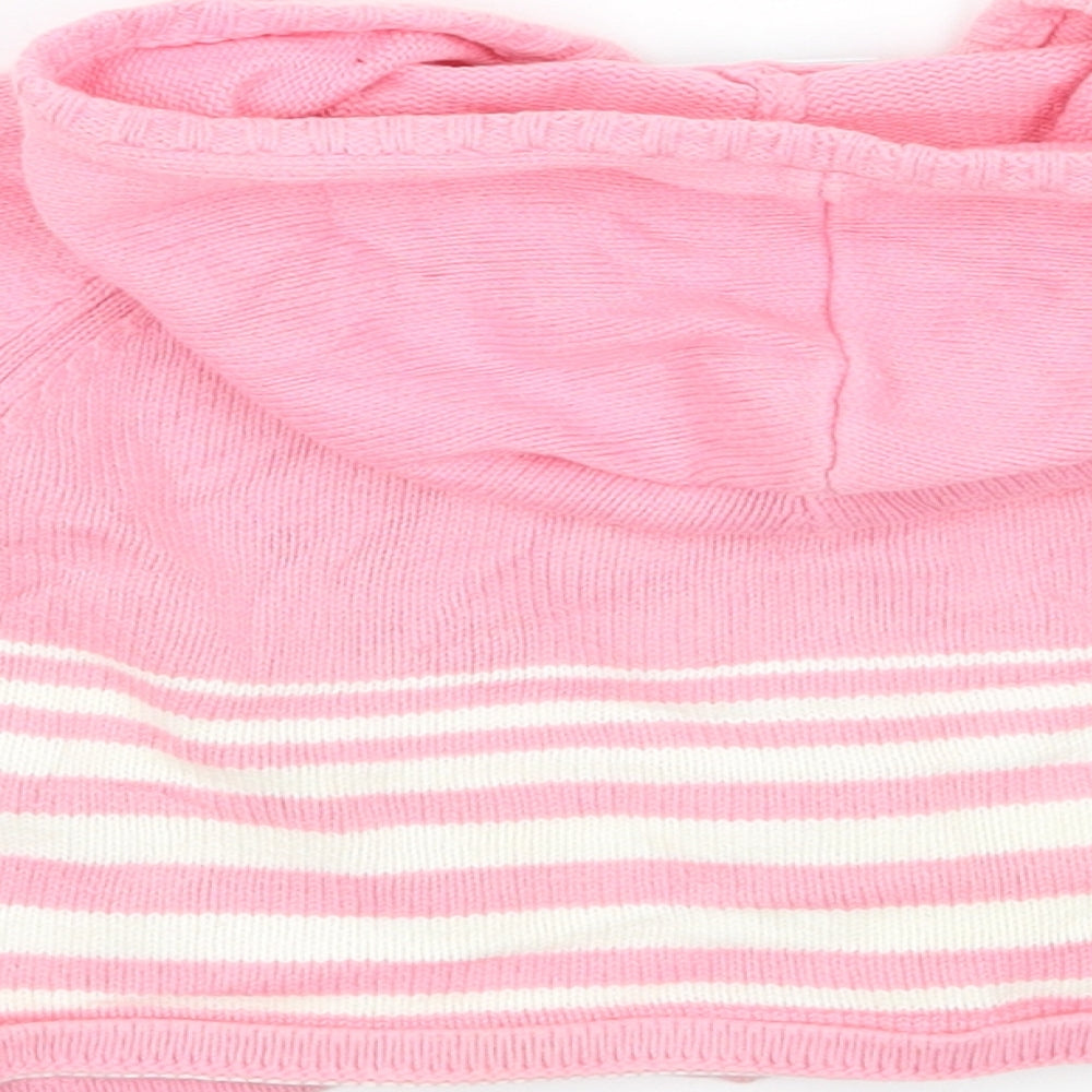Girls Pink Striped Jacket Size 6-9 Months