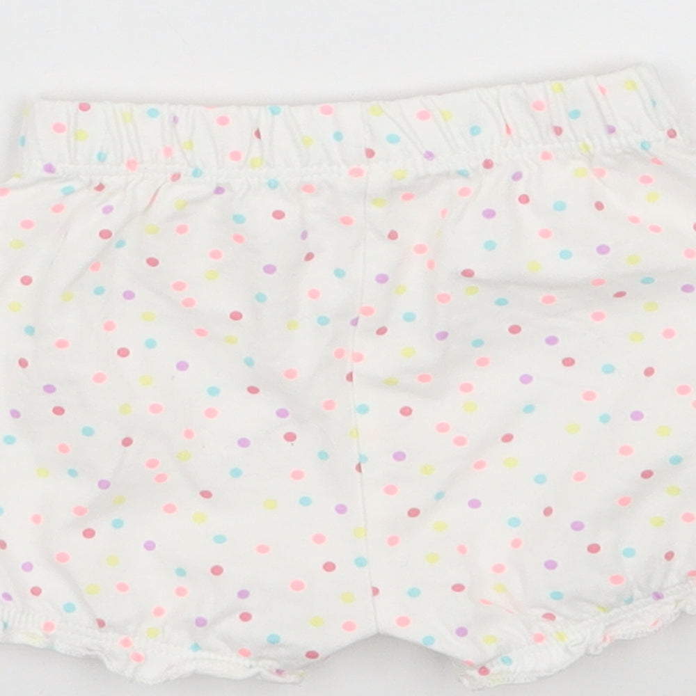 George Baby White Polka Dot Cropped Trousers Size 0-3 Months