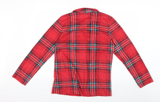 Marks and Spencer Womens Red Check Top Pyjama Top Size S
