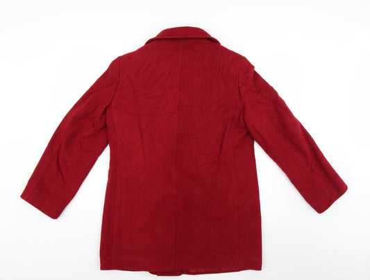 Marks and Spencer Womens Red Pea Coat Coat Size 12