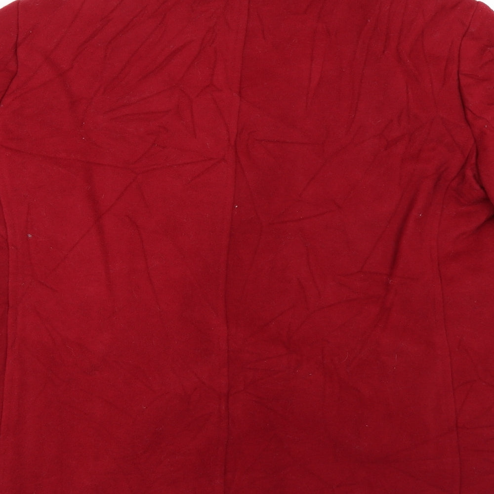 Marks and Spencer Womens Red Pea Coat Coat Size 12