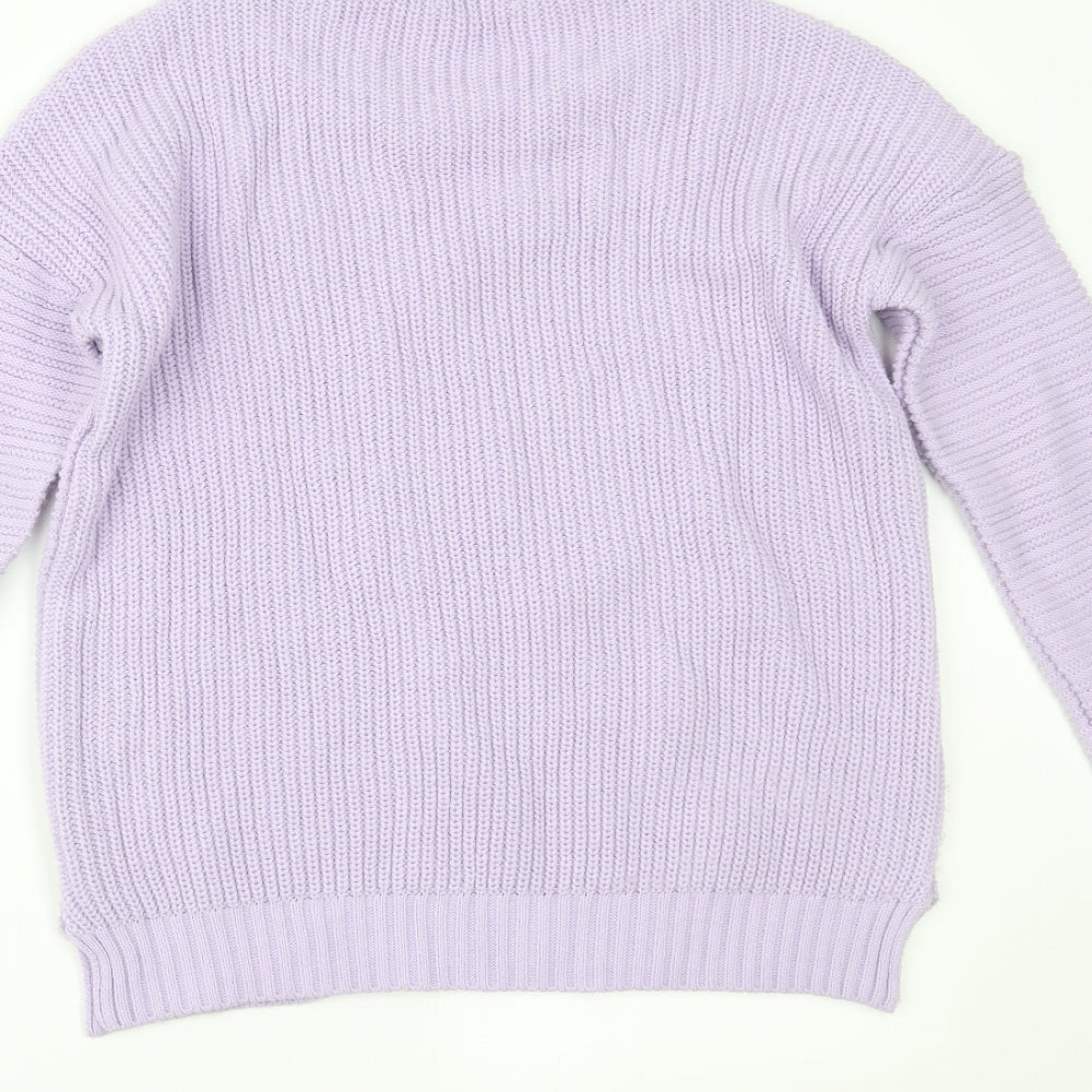 Preworn Womens Purple Pullover Jumper Size 4