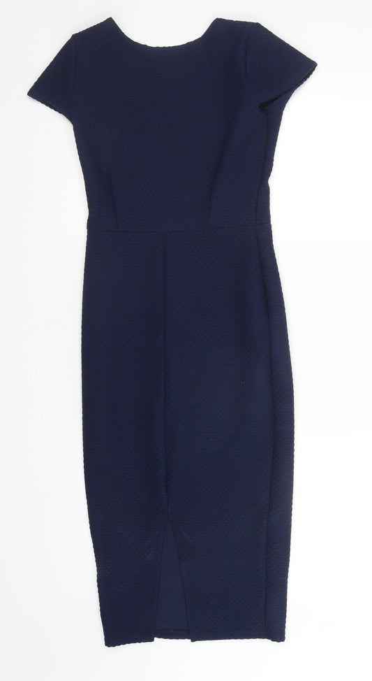 Boohoo Womens Blue Sheath Size 6