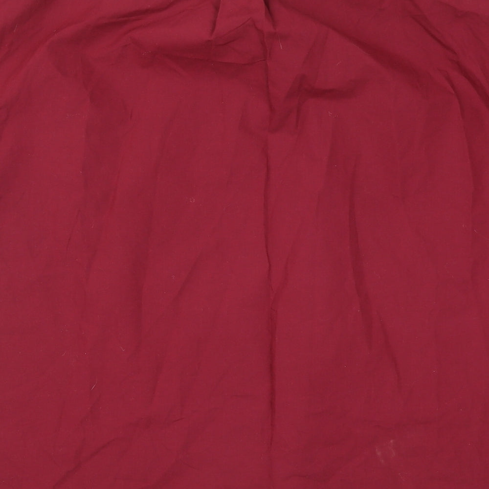Tom Hagan Mens Red Button-Up Size L - Burgundy