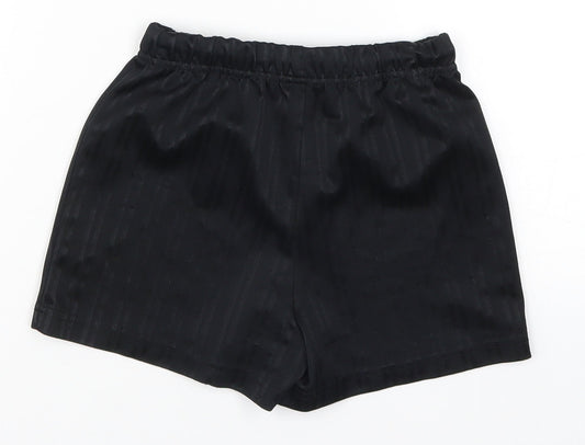 Matalan Boys Black Striped Sweat Shorts Size 5 Years