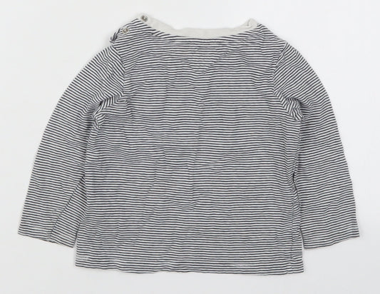 Fred & Flo Boys Blue Striped Basic T-Shirt Size 12-18 Months