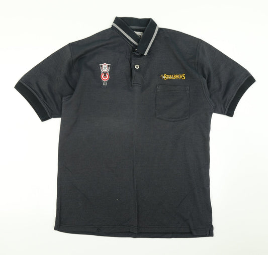 Best in Town Mens Black Polo Size M