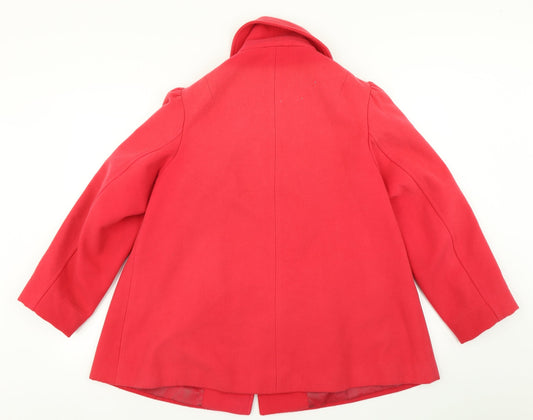 G. Womens Pink Overcoat Coat Size 14