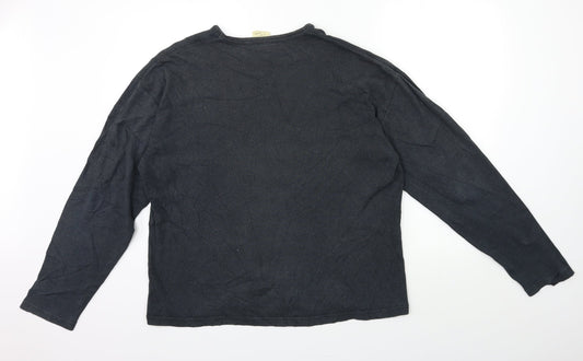 ECOCOTTON Womens Grey Basic T-Shirt Size L